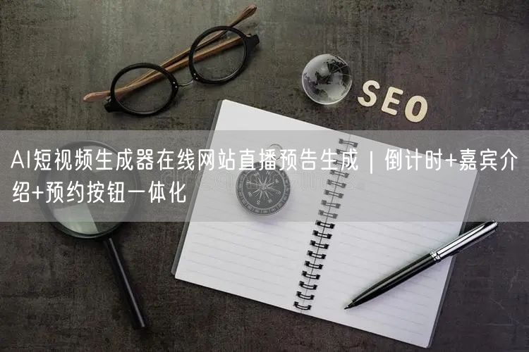 AI短视频生成器在线网站直播预告生成｜倒计时+嘉宾介绍+预约按钮一体化