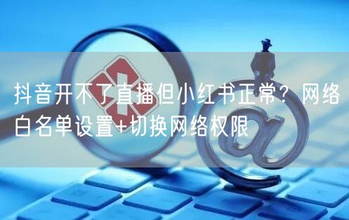 抖音开不了直播但小红书正常？网络白名单设置+切换网络权限