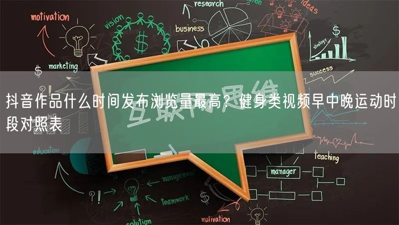 抖音作品什么时间发布浏览量最高？健身类视频早中晚运动时段对照表