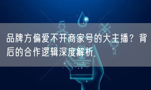 品牌方偏爱不开商家号的大主播？背后的合作逻辑深度解析