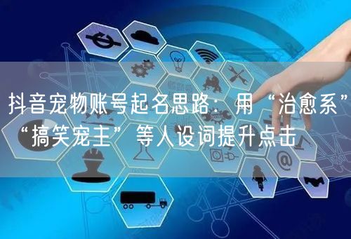 抖音宠物账号起名思路：用“治愈系”“搞笑宠主”等人设词提升点击